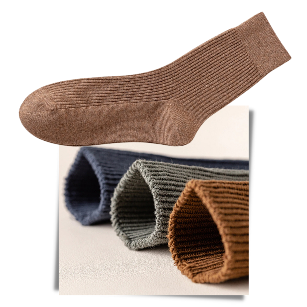 Chaussettes côtelées pour hommes (2 paires) – Image 4