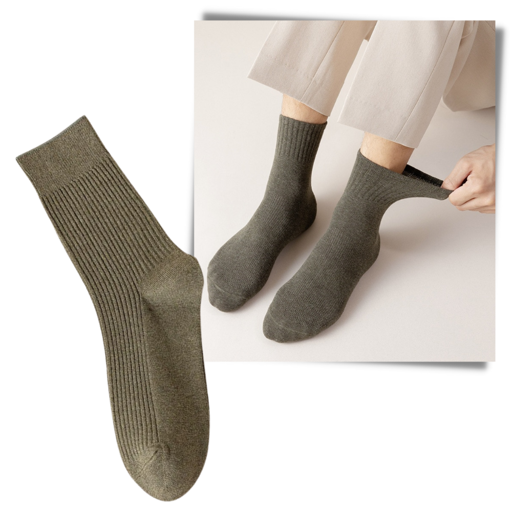 Chaussettes côtelées pour hommes (2 paires) – Image 5