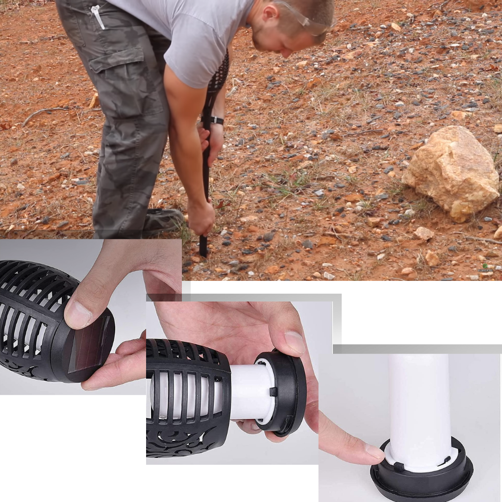 Lampe torche solaire à LED avec flamme – Image 7