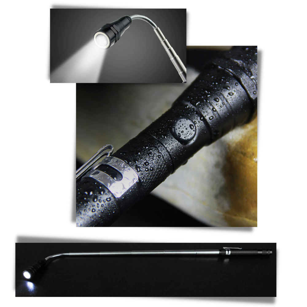 Lampe de poche à LED magnétique et télescopique – Image 3