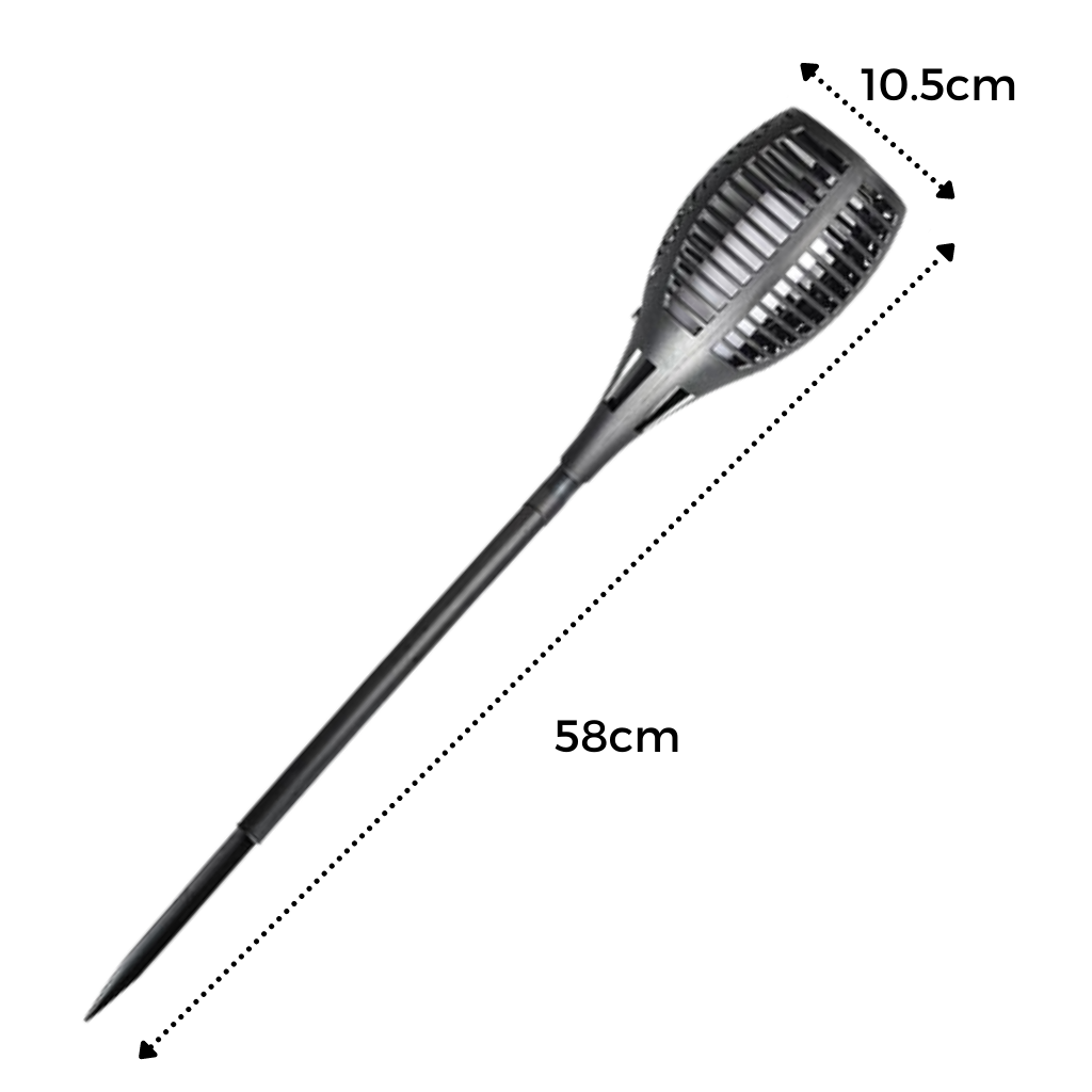 Lampe torche solaire à LED avec flamme – Image 9