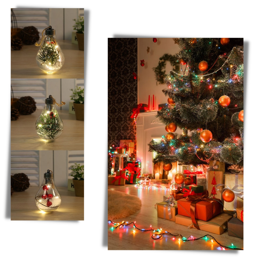 Ampoule Boule de Noël Transparente à LED – Image 3