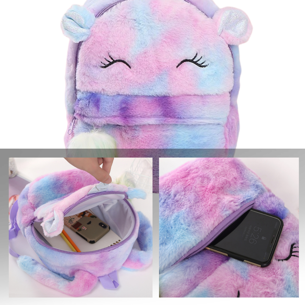 Sac à dos de Licorne en peluche pour filles – Image 6