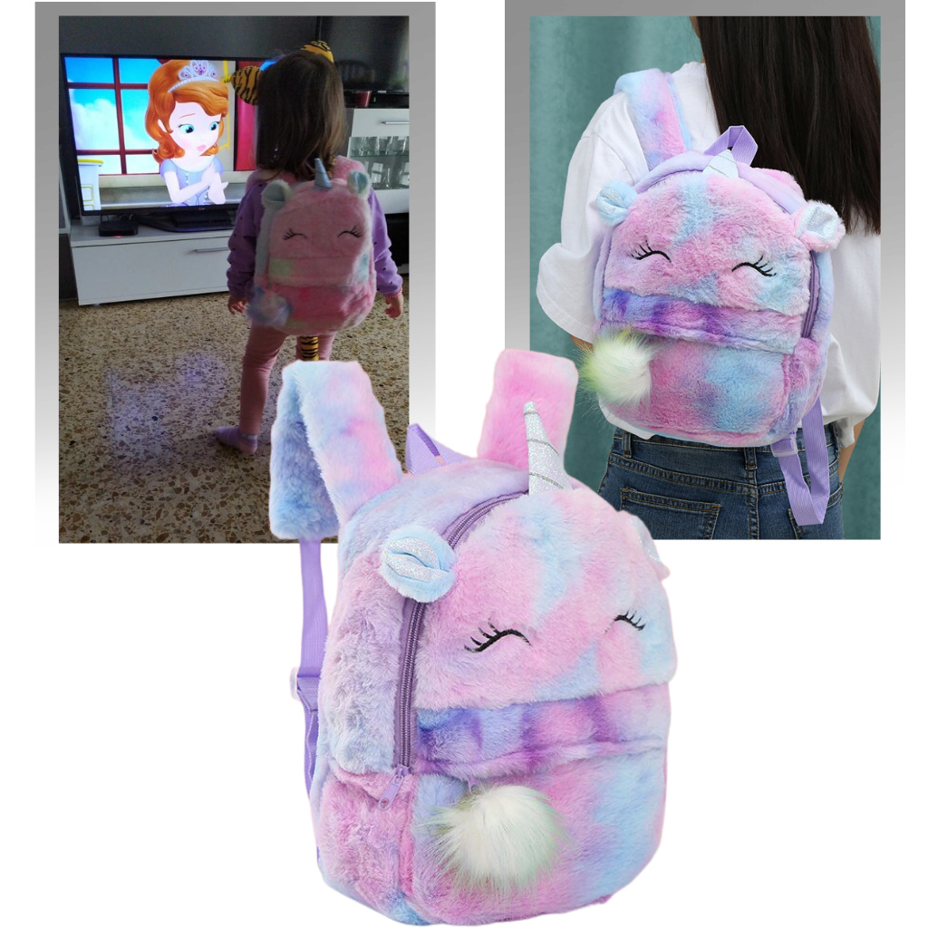 Sac à dos de Licorne en peluche pour filles – Image 5