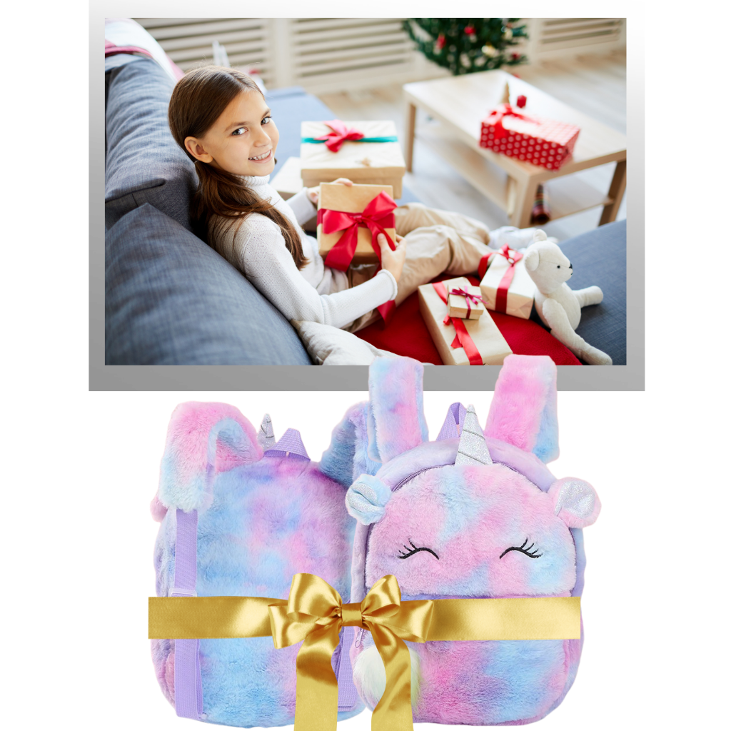 Sac à dos de Licorne en peluche pour filles – Image 7