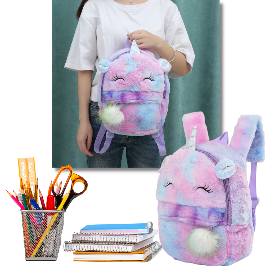Sac à dos de Licorne en peluche pour filles – Image 4