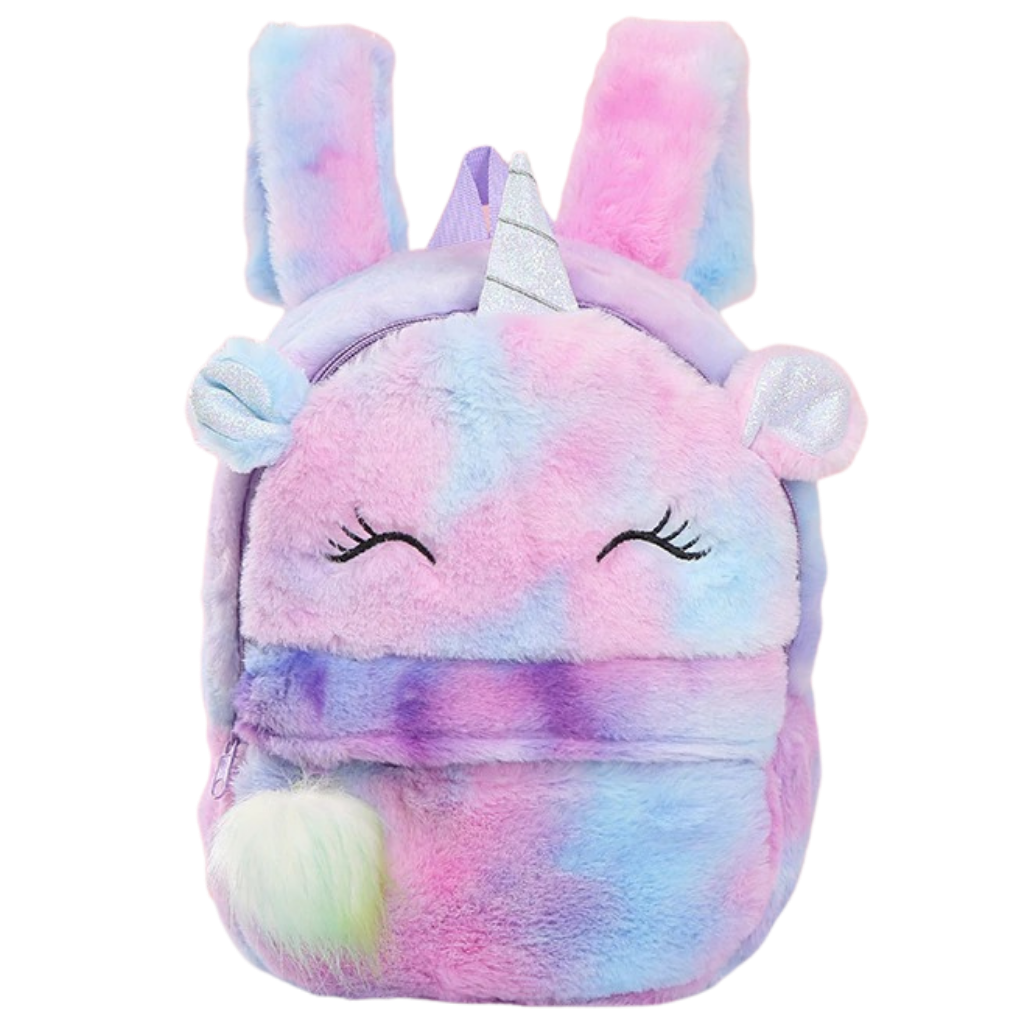 Sac à dos de Licorne en peluche pour filles – Image 2