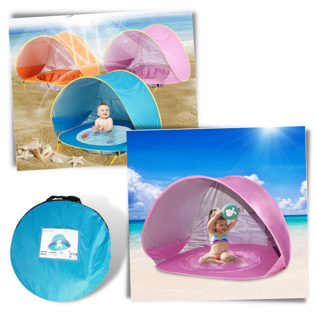 Tente de plage portative pour bébé avec mini-piscine – Image 3