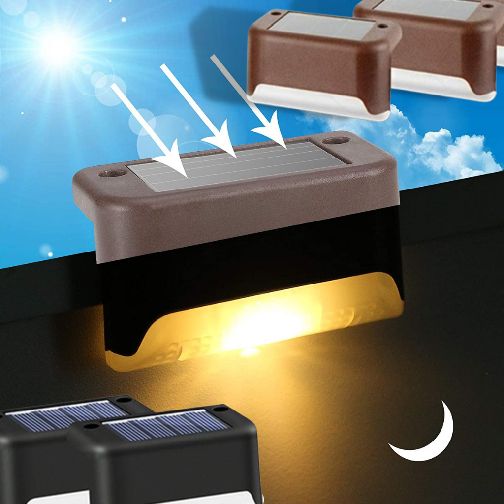 Lampes solaires à LED pour escalier (4 pièces) – Image 3