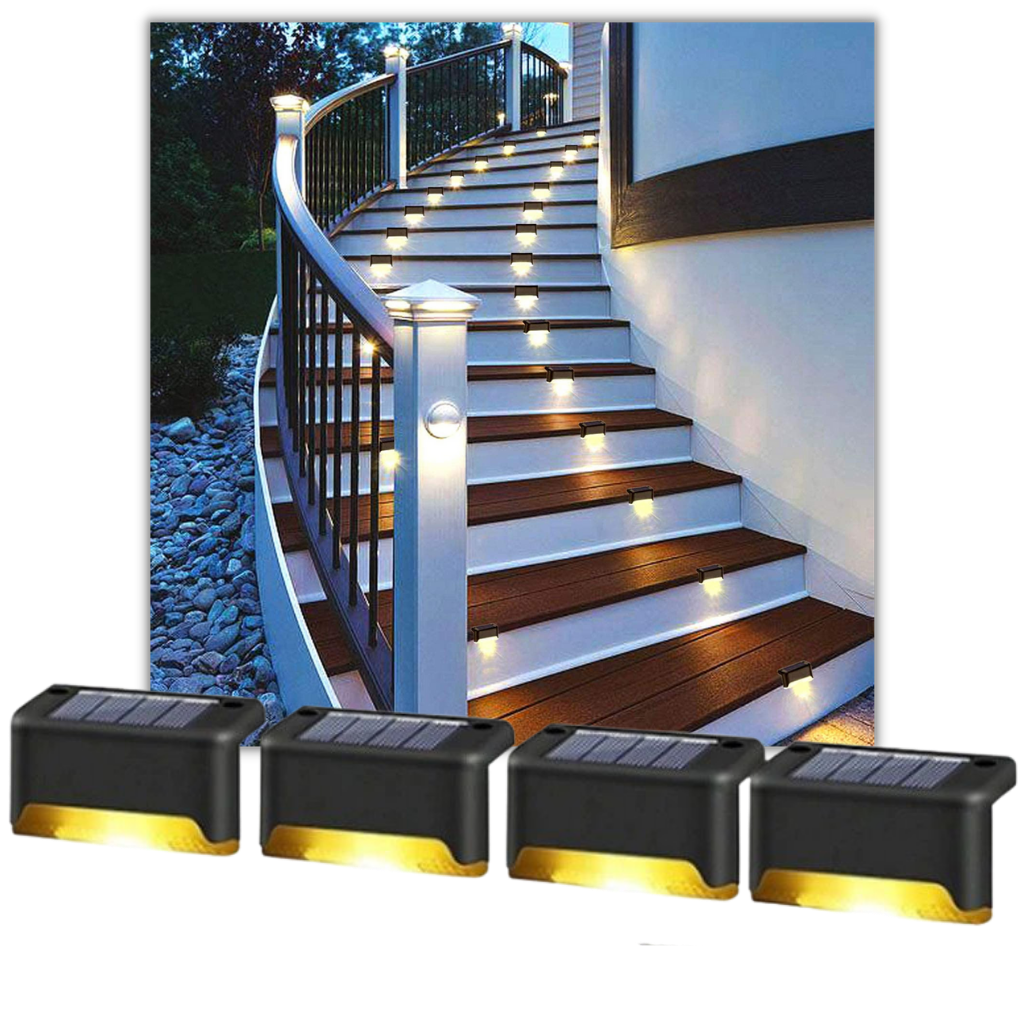 Lampes solaires à LED pour escalier (4 pièces) – Image 4