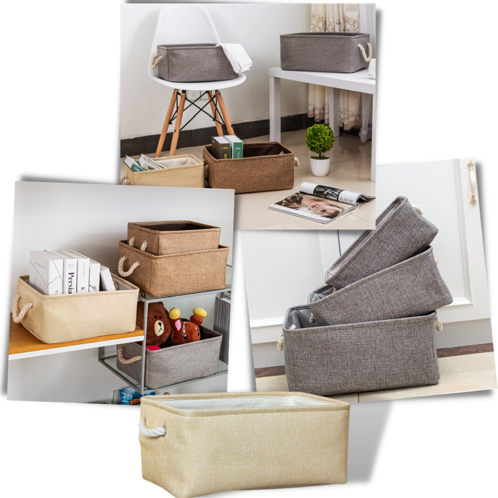 Panier à linge élégant avec poignées en corde – Image 6