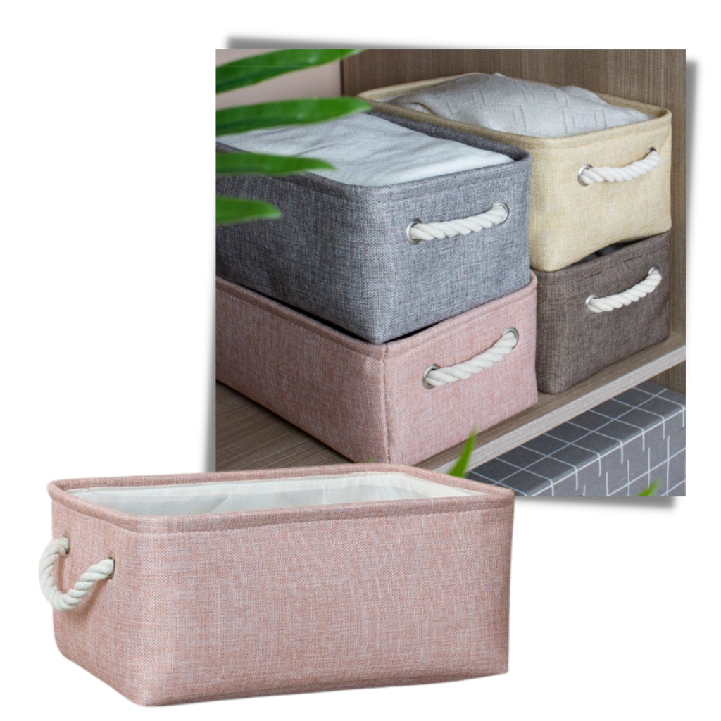 Panier à linge élégant avec poignées en corde – Image 4