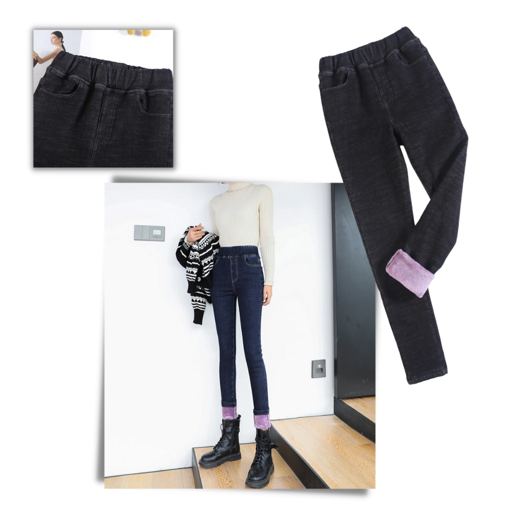 Jegging en laine polaire thermique pour femmes – Image 4