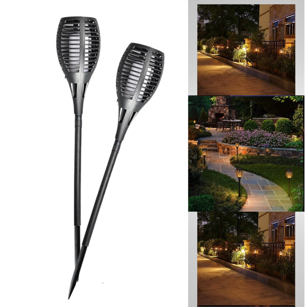 Lampe torche solaire à LED avec flamme – Image 4